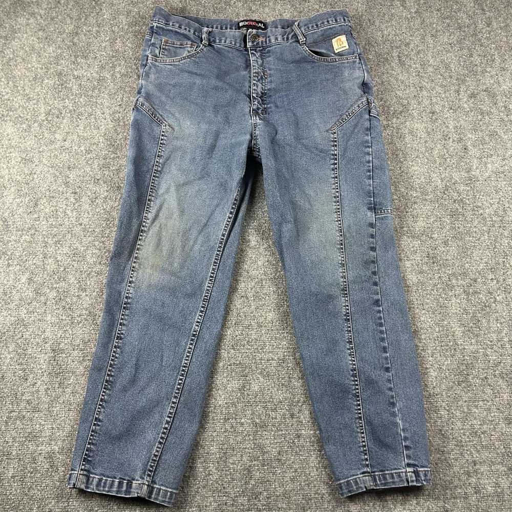 BOCOMAL FR Jeans Straight‎ Mens 38x30 Blue Flame Resistant NFPA 2112 CAT2